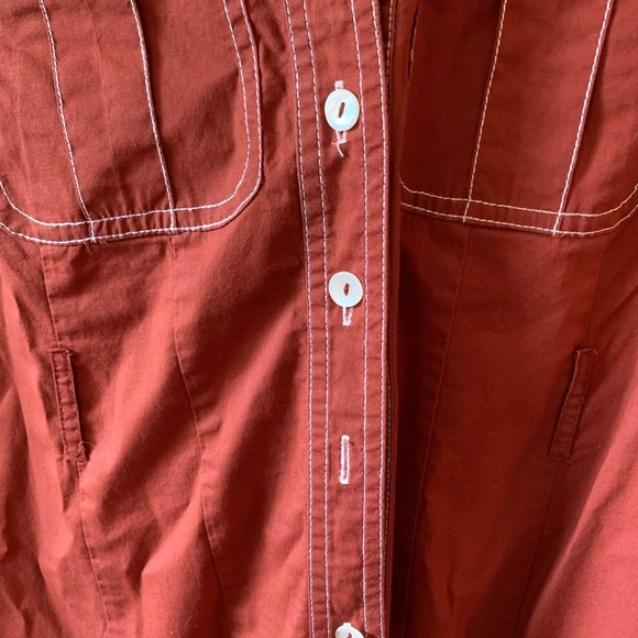 NWOT POPLIN BELTED SHIFT SHIRTDRESS - Picture 6 of 9